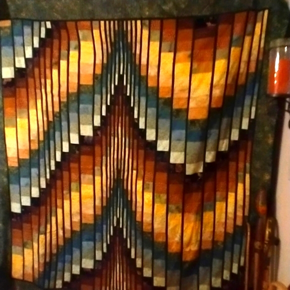 Artistic Safari double sided handmade quilt large - Picture 5 of 16